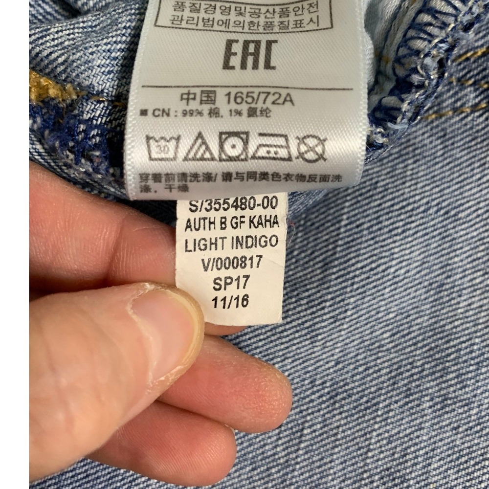 Gap 1969 Best Girlfriend Jeans Light Wash Denim Distressed Size 28 - Picture 8 of 12